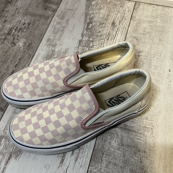 Vans Shoes - VANS Women Size 9 /Mens 7.5 Pink Checkerboard Off the Wall Slip On Sneakers